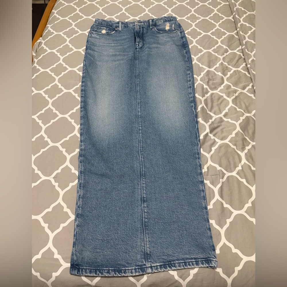 Good American Maxi Denim Skirt